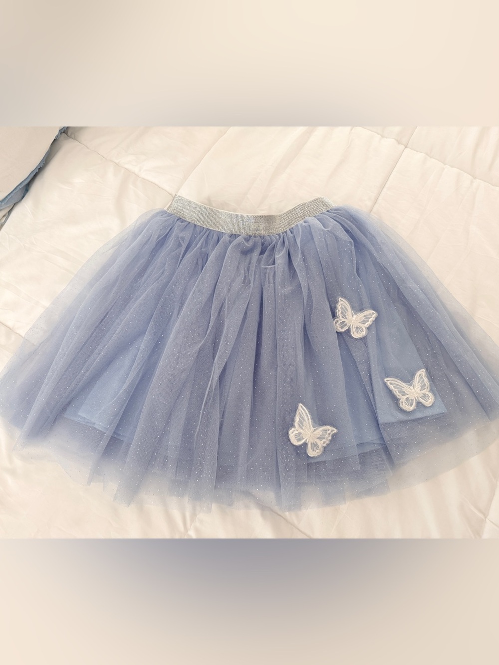 Sparkle Tulle Butterfly Skirt - Dusty Blue